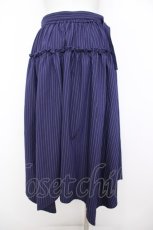 画像2: axes femme POETIQUE / ベルト付きイレヘムロングスカート M 紺 Y-26-07-09-132-AX-SK-SZ-ZY (2)