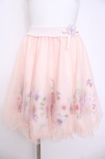 画像1: axes femme POETIQUE / パンジー柄スカート  ピンク Y-26-07-09-134-AX-SK-SZ-ZY (1)