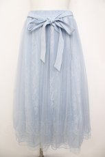 画像1: axes femme POETIQUE / チュール×レースロングスカート M サックス Y-26-07-09-138-AX-SK-SZ-ZY (1)