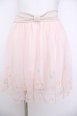 画像1: LIZ　LISA / 刺繍入りチュールスカート  ピンク Y-26-07-09-143-LO-SK-SZ-ZY (1)