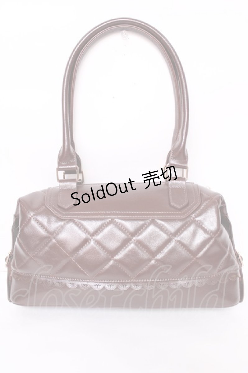 画像2: axes femme / キルティングボストンバッグ  Dブラウン Y-26-07-09-016-AX-BG-SZ-ZT774 (2)