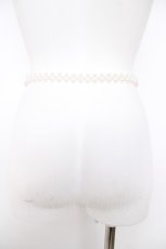 画像2: axes femme / オーナメントパールゴムベルト  シルバー Y-26-07-09-003-AX-ZA-SZ-ZY (2)