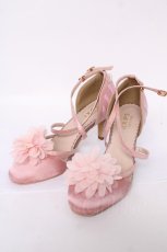 画像1: axes femme / コサージュ付きパンプス M ピンク Y-26-07-09-021-AX-SH-SZ-ZY (1)