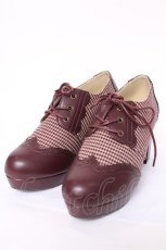 画像1: axes femme / 切り替えシューズ M ワイン Y-26-07-09-023-AX-SH-SZ-ZY (1)