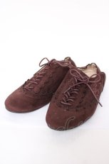 画像1: axes femme / スエードバラ刺繍バブーシュ M 茶 Y-26-07-09-025-AX-SH-SZ-ZY (1)