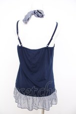画像2: axes femme / ストライプシフォンリボンキャミソール M 紺 Y-26-07-09-027-AX-TO-SZ-ZY (2)