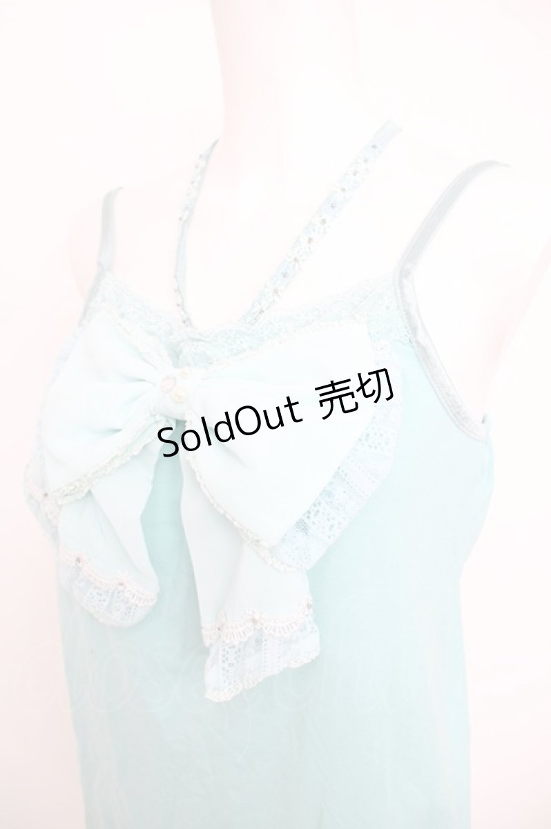画像3: axes femme / ホルター付きBIGリボンキャミソール M ミント Y-26-07-09-028-AX-TO-SZ-ZY (3)