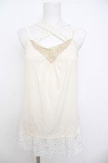 画像1: axes femme / ラメドットホルターシフォンキャミ M 生成り Y-26-07-09-029-AX-TO-SZ-ZY (1)