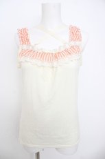 画像1: axes femme / ストライプ配色ホルタータンク M 生成り Y-26-07-09-030-AX-TO-SZ-ZY (1)