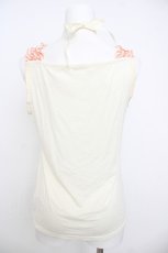 画像2: axes femme / ストライプ配色ホルタータンク M 生成り Y-26-07-09-030-AX-TO-SZ-ZY (2)