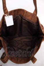 画像3: Maison de FLEUR / chocolateチェックダブルリボントート F ブラウン Y-26-07-11-058-LO-BG-SZ-ZT0727Y (3)