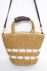 画像2: axes femme / ペーパー×レースかごバッグ  茶 Y-26-07-11-063-AX-BG-SZ-ZT0727Y (2)