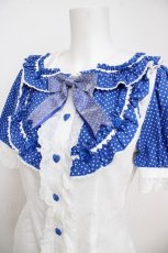 画像3: BABY,THE STARS SHINE BRIGHT / Sweetheart Parfaiteriaカフェブラウス  白×ネイビー Y-26-07-11-068-BA-BL-SZ-ZS (3)