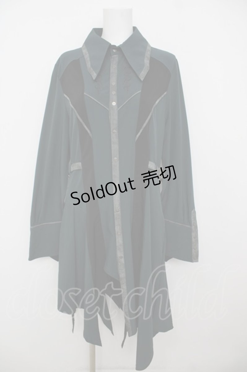 画像1: Ozz Croce / 刺繍入りシャツワンピース  グリーン Y-26-07-11-086-OO-OP-SZ-ZS (1)