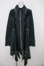 画像1: Ozz Croce / 刺繍入りシャツワンピース  グリーン Y-26-07-11-086-OO-OP-SZ-ZS (1)