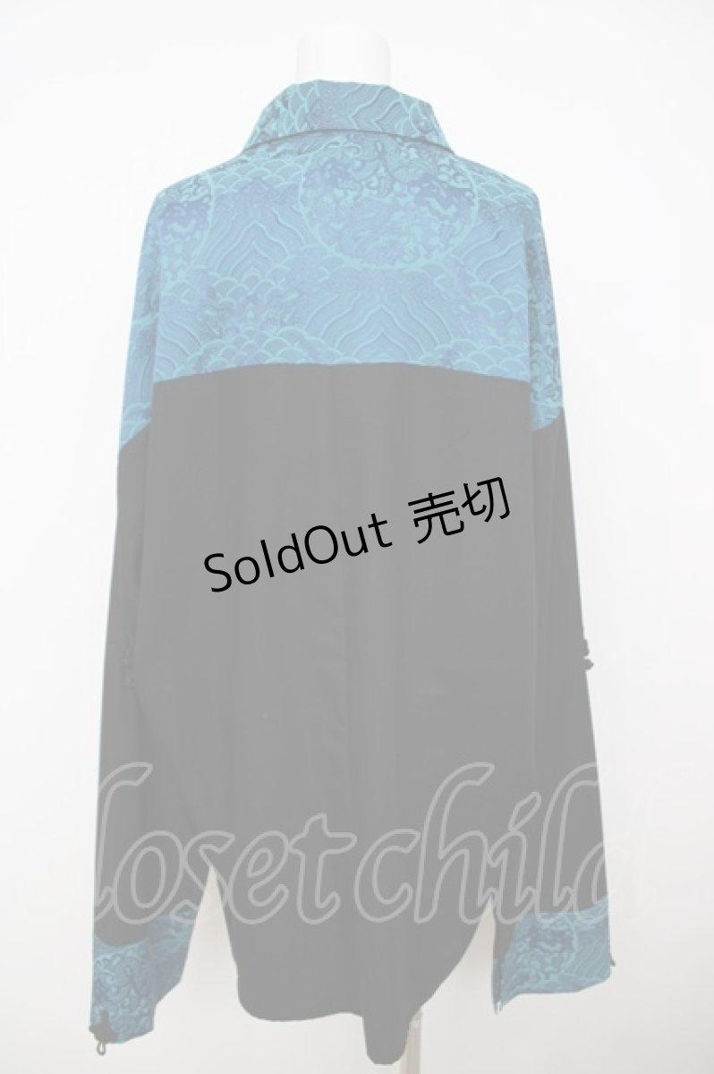 画像2: Deorart / Chinese Gang Shirt M ブラック×ブルー Y-26-07-11-088-PU-BL-SZ-ZY (2)