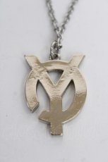 画像2: OY / LOGO CHAIN NECKLACE  シルバー×黒 Y-26-07-11-001-PU-AC-SZ-ZT486-F003 (2)