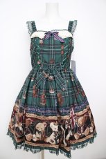 画像1: Angelic Pretty / British Bearジャンパースカート  グリーン Y-26-07-11-095-AP-OP-SZ-ZS (1)