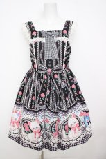 画像1: Angelic Pretty / Be My Valentineジャンパースカート  黒 Y-26-07-11-096-AP-OP-SZ-ZY (1)