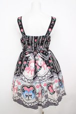 画像2: Angelic Pretty / Be My Valentineジャンパースカート  黒 Y-26-07-11-096-AP-OP-SZ-ZY (2)