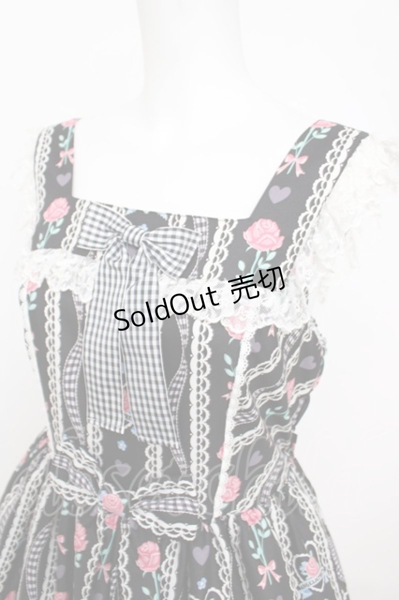 画像3: Angelic Pretty / Be My Valentineジャンパースカート  黒 Y-26-07-11-096-AP-OP-SZ-ZS (3)