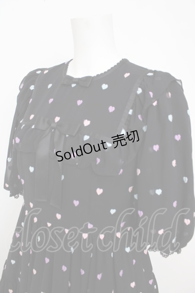 画像3: Angelic Pretty / Candy Petit Heartワンピース  黒 Y-26-07-11-102-AP-OP-SA-ZS (3)