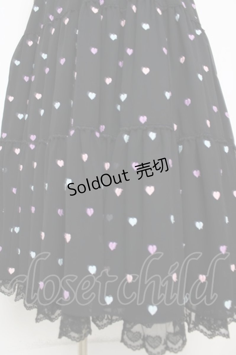 画像4: Angelic Pretty / Candy Petit Heartワンピース  黒 Y-26-07-11-102-AP-OP-SA-ZS (4)