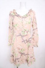 画像1: MILK / Lilybellシアードレス  ハニーベージュ Y-26-07-11-108-ML-OP-SZ-ZS (1)