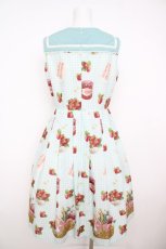 画像2: Melody BasKet / Strawberry picnicセーラー風ノースリーブワンピース M ミント Y-26-07-11-110-LO-OP-SZ-ZS (2)