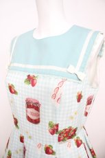 画像3: Melody BasKet / Strawberry picnicセーラー風ノースリーブワンピース M ミント Y-26-07-11-110-LO-OP-SZ-ZS (3)