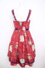 画像2: Emily Temple cute / Tick Tock Clockノースリーブワンピース M レッド Y-26-07-11-112-ET-OP-SZ-ZS (2)