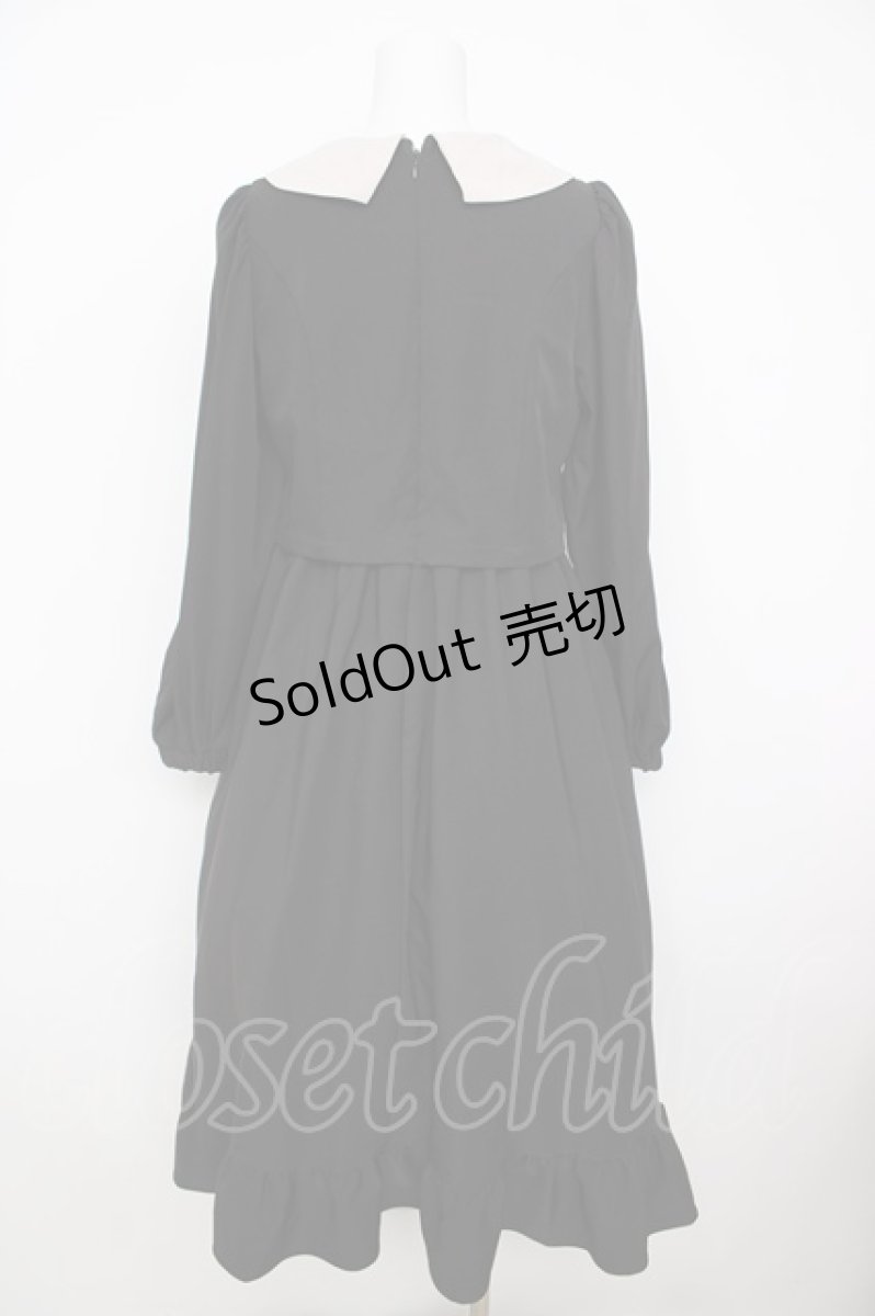 画像2: m petit by misako / サンリオキャラクターズコラボ クロミワッペン付きワンピース  黒 Y-26-07-11-119-LO-OP-SZ-ZS (2)