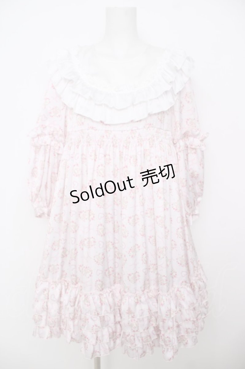 画像1: Rose Marie seoir / Sanrios FRILL DOLL ワンピース  ピンク(マロン) Y-26-07-11-124-LO-OP-SZ-ZS (1)