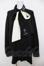 画像1: Amilige / 刺繍入りリボンネクタイ付きシャツ F 黒 Y-26-07-11-126-PU-BL-SZ-ZS (1)