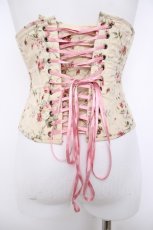 画像2: EXCENTRIQUE / 薔薇ジャガードショートコルセット M 生成り Y-26-07-11-129-EL-TO-IG-ZS (2)