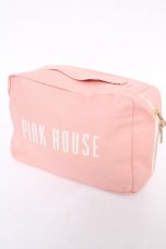 画像1: PINK HOUSE / ロゴポーチ  ピンク Y-26-07-11-046-LO-ZA-SZ-ZY (1)