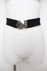 画像2: axes femme / 蝶バックルゴムベルト  シルバー Y-26-07-13-006-AX-BL-SZ-ZY (2)