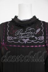 画像3: axes femme POETIQUE / パペトゥリーロゴ刺繍ブラウス M 黒 Y-26-07-13-049-AX-BL-SZ-ZY (3)