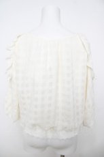 画像2: axes femme POETIQUE / シアーチェックオフショルプルオーバー M 生成り Y-26-07-13-053-AX-TO-SZ-ZY (2)