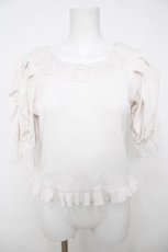 画像1: axes femme POETIQUE / マトン袖リブニットプルオーバー M 白 Y-26-07-13-068-AX-TO-SZ-ZY (1)