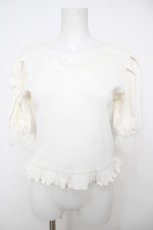 画像1: axes femme POETIQUE / マトン袖リブニットプルオーバー M 白 Y-26-07-13-069-AX-TO-SZ-ZY (1)