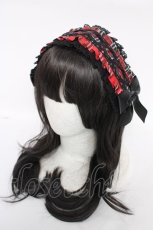 画像1: Jamie エーエヌケー / チェックヘッドドレス  ブラック Y-26-07-13-010-LO-AC-SZ-ZY (1)