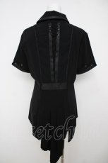 画像2: Ozz Croce / 刺繍イレギュラーロングシャツ  黒 Y-26-07-13-084-OO-BL-SZ-ZY (2)