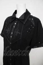 画像3: Ozz Croce / 刺繍イレギュラーロングシャツ  黒 Y-26-07-13-084-OO-BL-SZ-ZY (3)