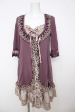 画像1: axes femme / ローズレース使い重ね着風チュニック M 紫 Y-26-07-13-096-AX-TO-SZ-ZY (1)
