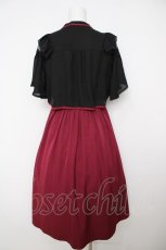 画像2: axes femme POETIQUE / レイヤード風チャイナワンピース M ワイン Y-26-07-13-100-AX-OP-SZ-ZY (2)