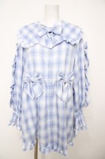 画像1: axes femme POETIQUE / メニーメニーリボンワンピース M サックス Y-26-07-13-104-AX-OP-SZ-ZY (1)