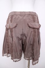 画像2: axes femme / レース使いサテンキュロット M 茶 Y-26-07-13-112-AX-SK-SZ-ZY (2)
