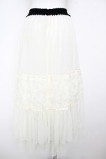 画像2: axes femme / シフォンローズチュールスカート F 生成り Y-26-07-13-124-AX-SK-SZ-ZY (2)