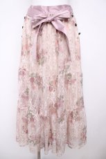 画像1: axes femme / sajouプリントレーススカート M ピンク Y-26-07-13-125-AX-SK-SZ-ZY (1)